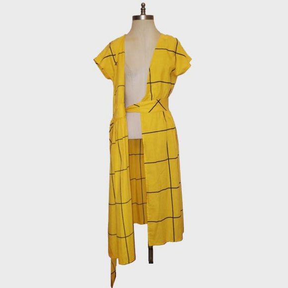Vtg 70s Cotton Wrap Dress Size 8 - Picture 7 of 10
